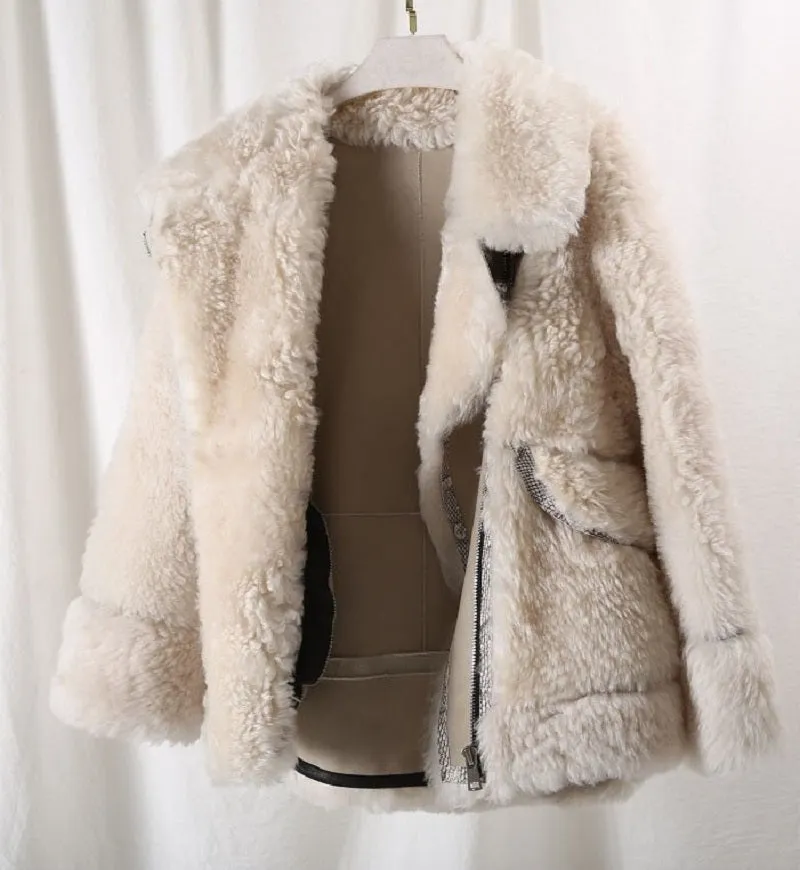 Women's Winter Casual Thick Short Coat With Wool