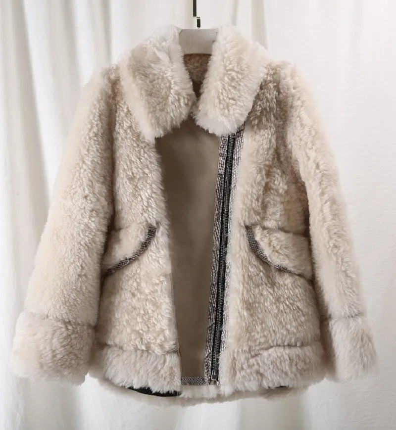 Women's Winter Casual Thick Short Coat With Wool