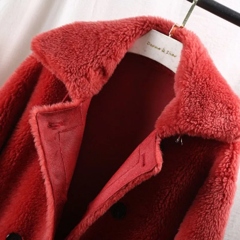 Women's Winter Long Slim Thick Wool Coat
