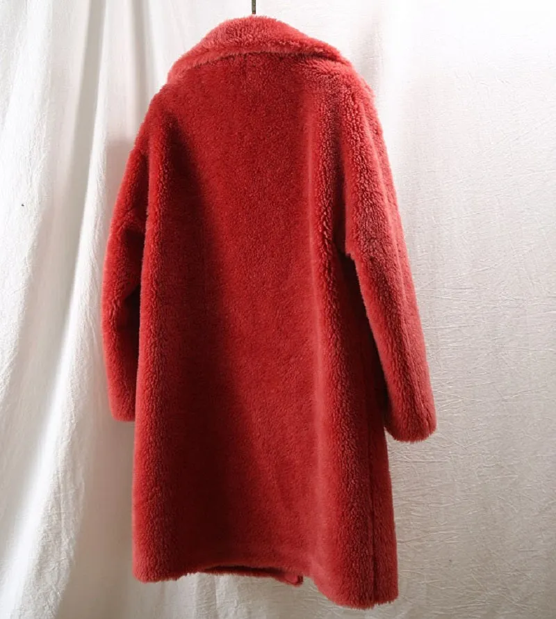 Women's Winter Long Slim Thick Wool Coat