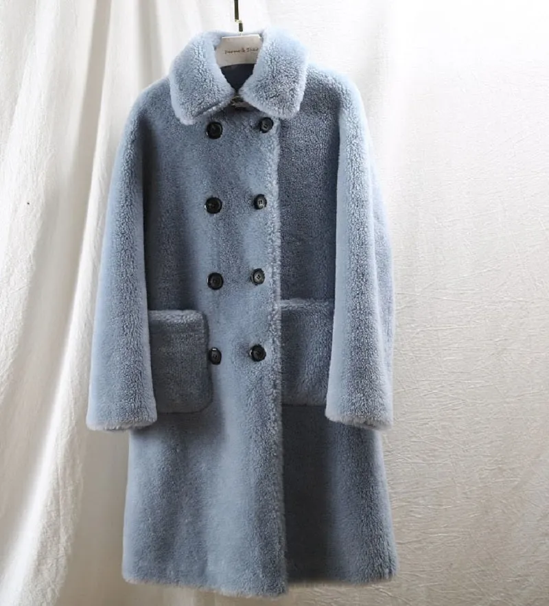 Women's Winter Long Slim Thick Wool Coat