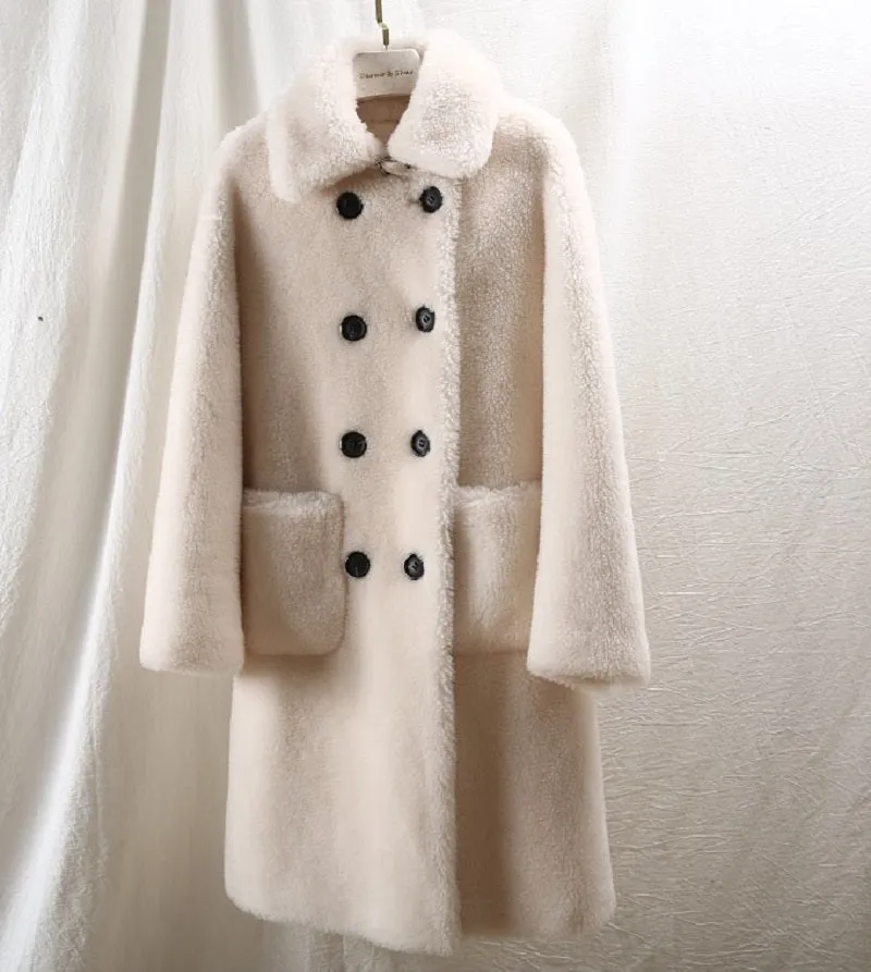 Women's Winter Long Slim Thick Wool Coat