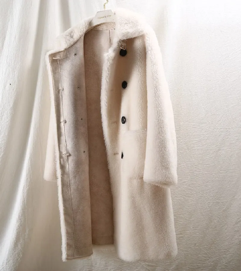 Women's Winter Long Slim Thick Wool Coat