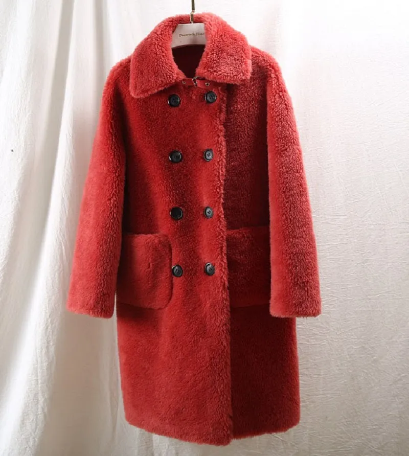 Women's Winter Long Slim Thick Wool Coat