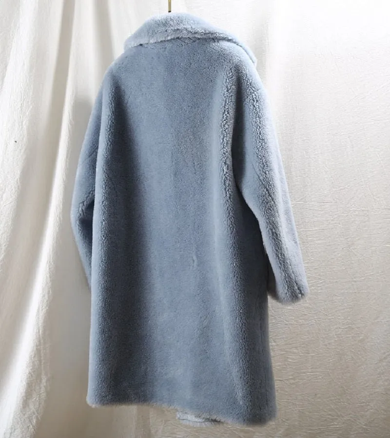 Women's Winter Long Slim Thick Wool Coat