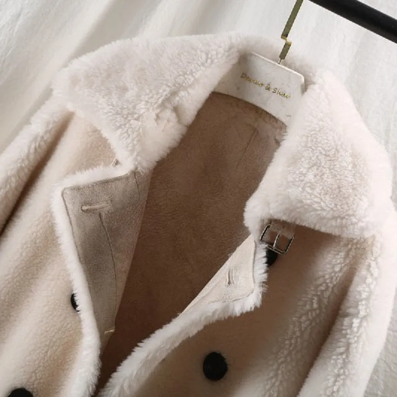 Women's Winter Long Slim Thick Wool Coat