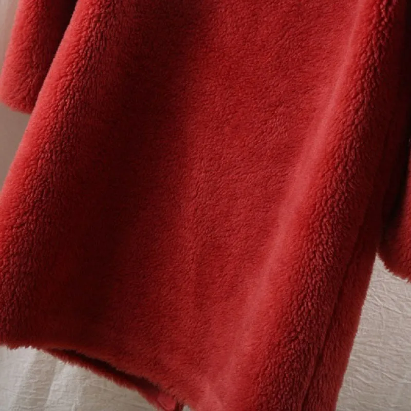 Women's Winter Long Slim Thick Wool Coat