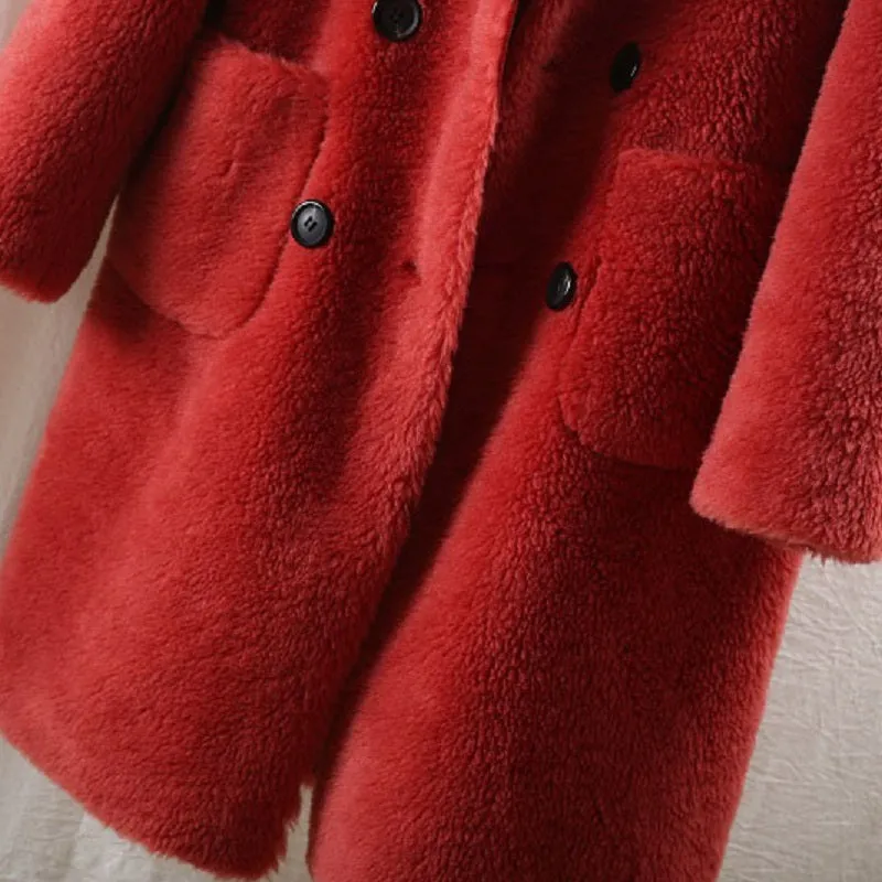 Women's Winter Long Slim Thick Wool Coat